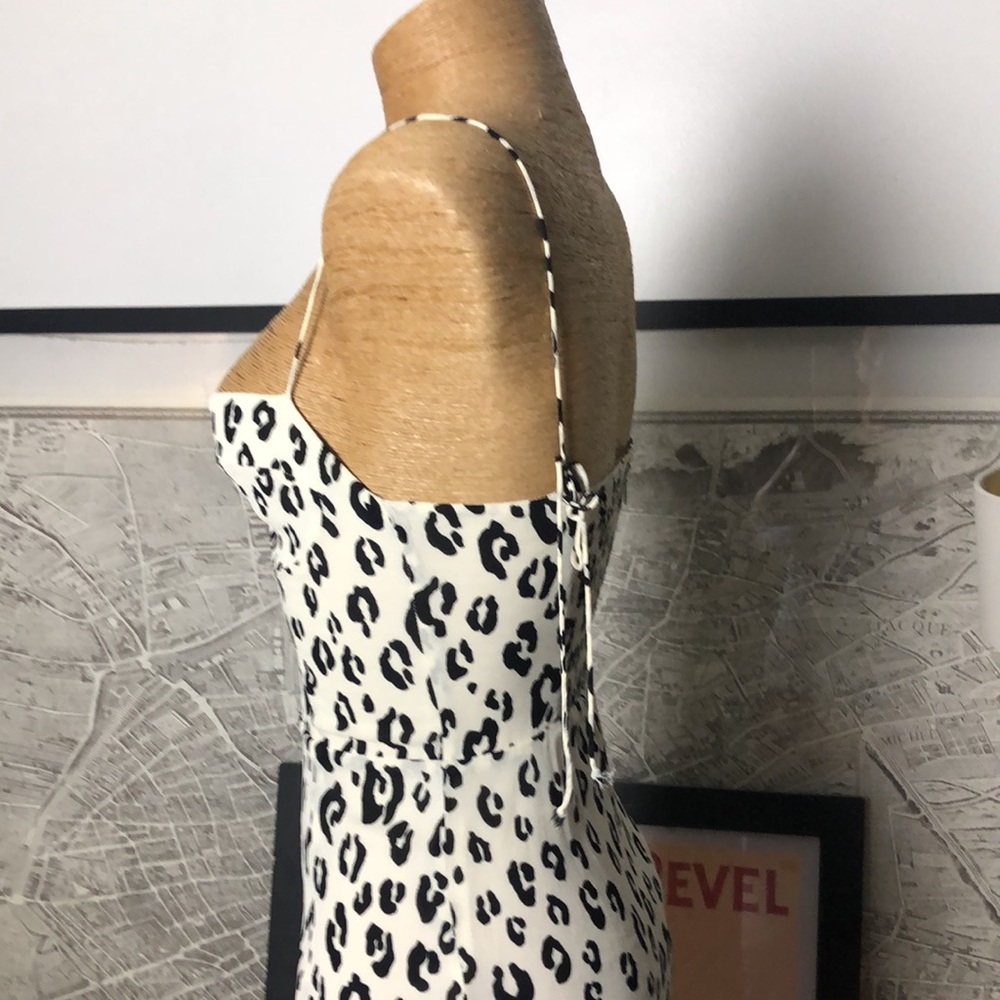 Reformation Leopard Print Spaghetti Strap Dress Size 6 - Picture 10 of 15